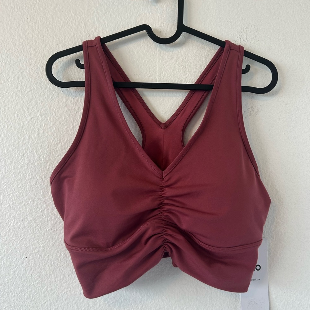 Alo Yoga Wild Thing Sports Bra In Mars Clay Size L - Picture 2 of 7
